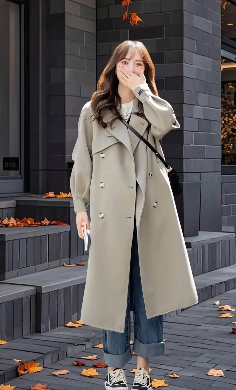 宽松女风衣外套怎么搭配什么裤子好看吗