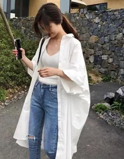 白色长上衣怎么搭配好看图片
