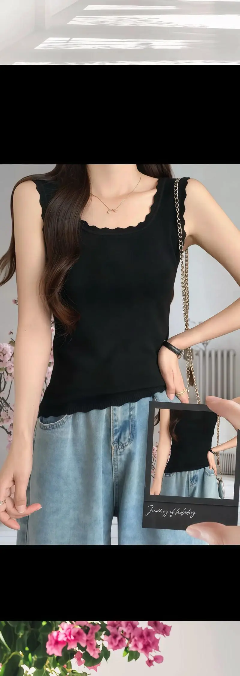 黑色背心怎么搭配好看吗