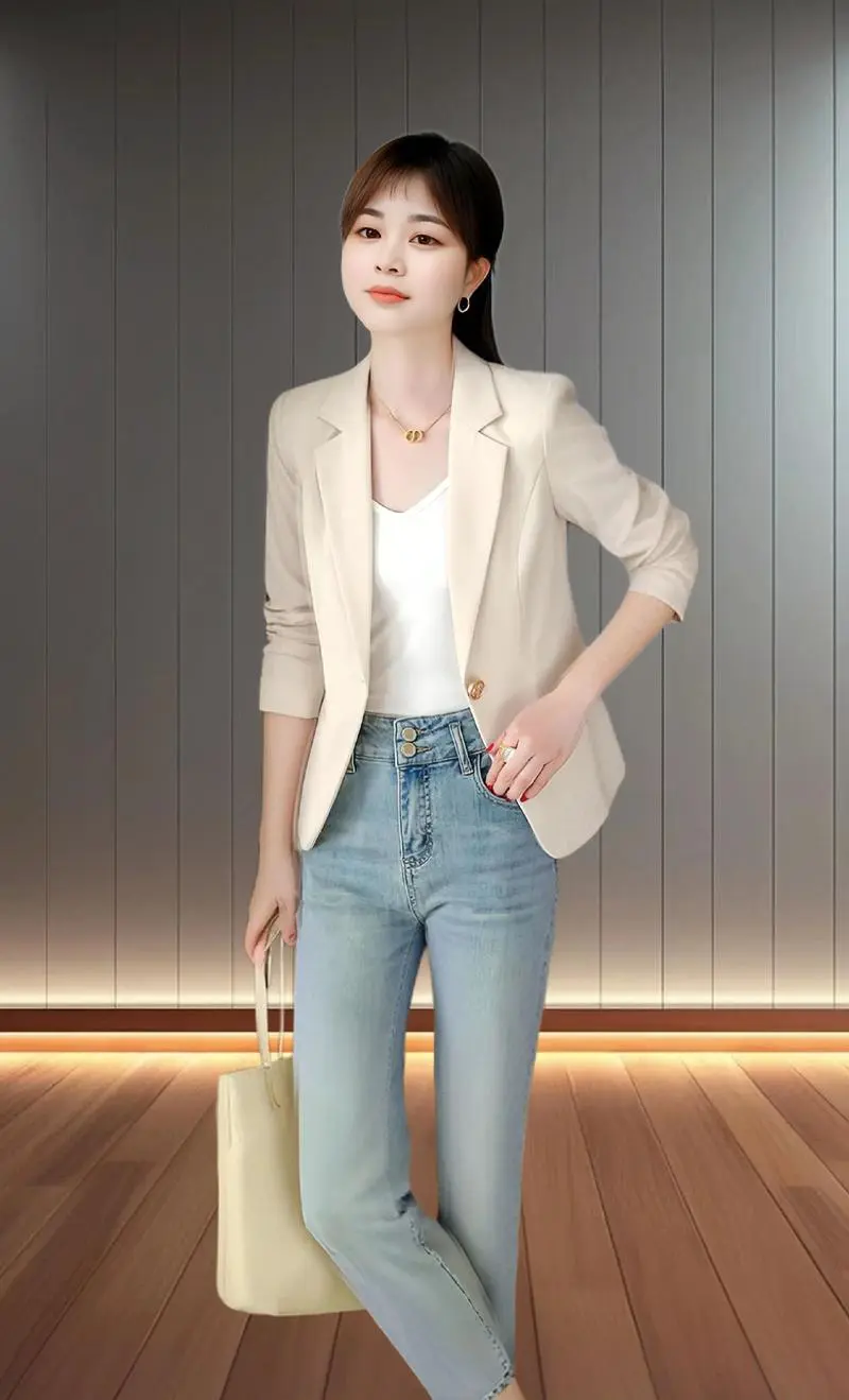 西装女生外套怎么搭配图片