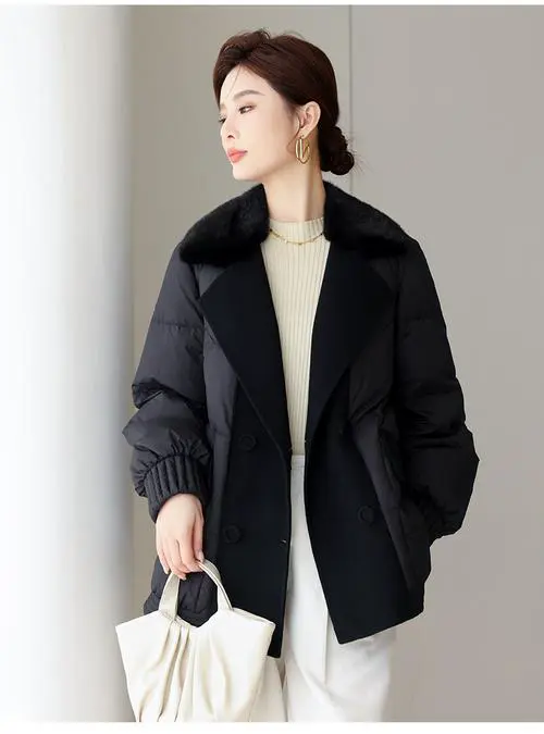 黑色短貂怎么搭配好看吗