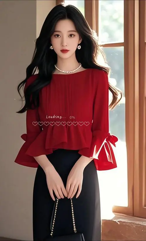 红色裙子怎么搭配上衣图片