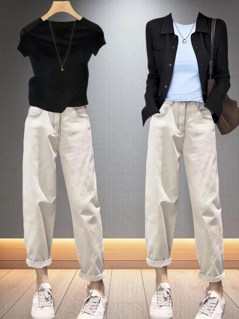 哈伦裤应该怎么搭配衣服好看