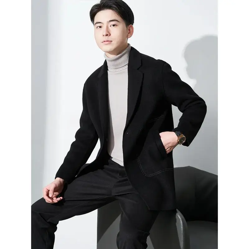 长款男士外套怎么搭配图片