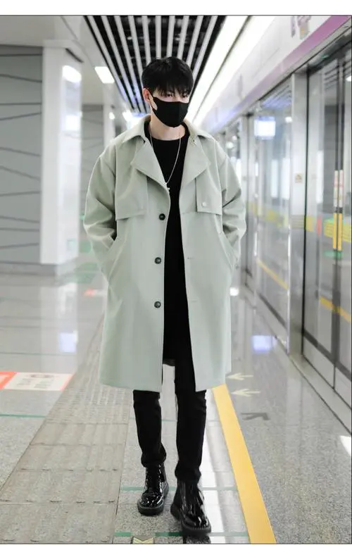 男装冬季风衣怎么搭配图片