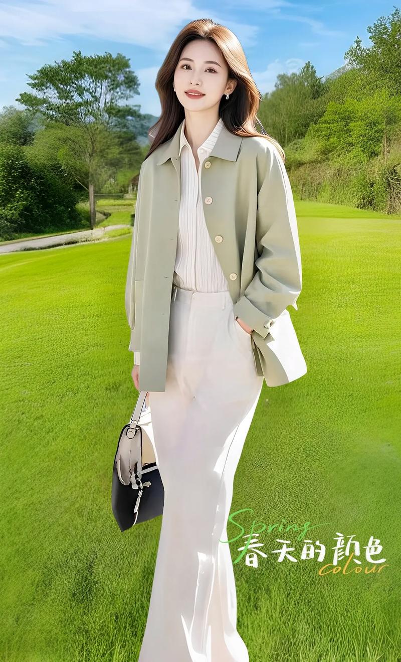 短款外套绿色怎么搭配衣服