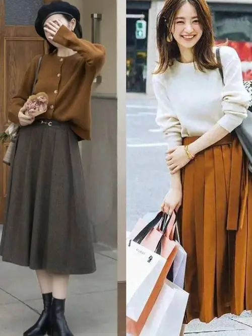 半身裙秋天要怎么搭配