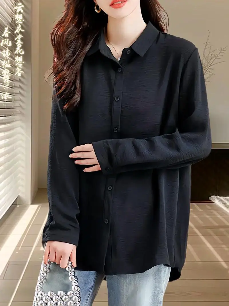 黑色长版衬衫怎么搭配图片欣赏