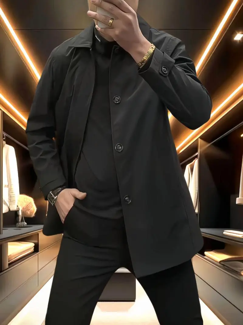 长款男士外套怎么搭配衣服