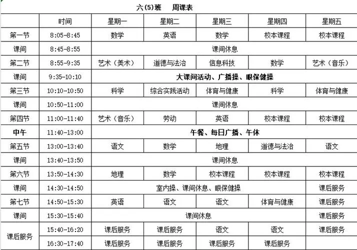 上海美发学校最新课程表