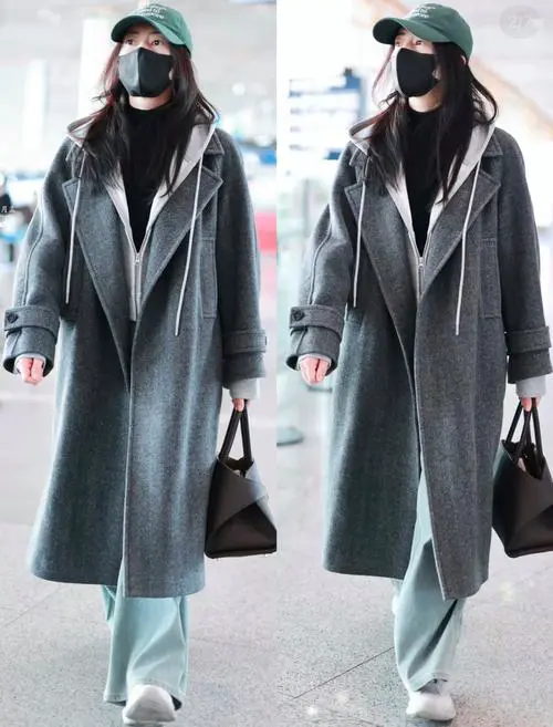 灰色衣服黑色裤子鞋子怎么搭配图片女生