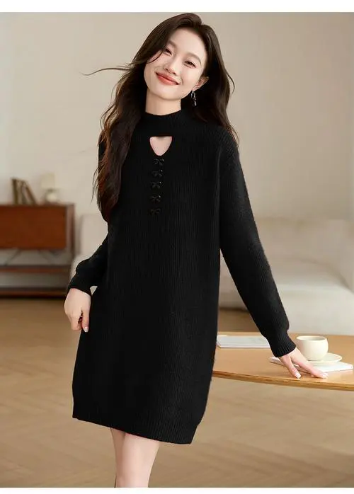 包臀的长款毛衣怎么搭配