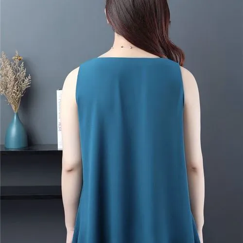 黑色雪纺背心怎么搭配