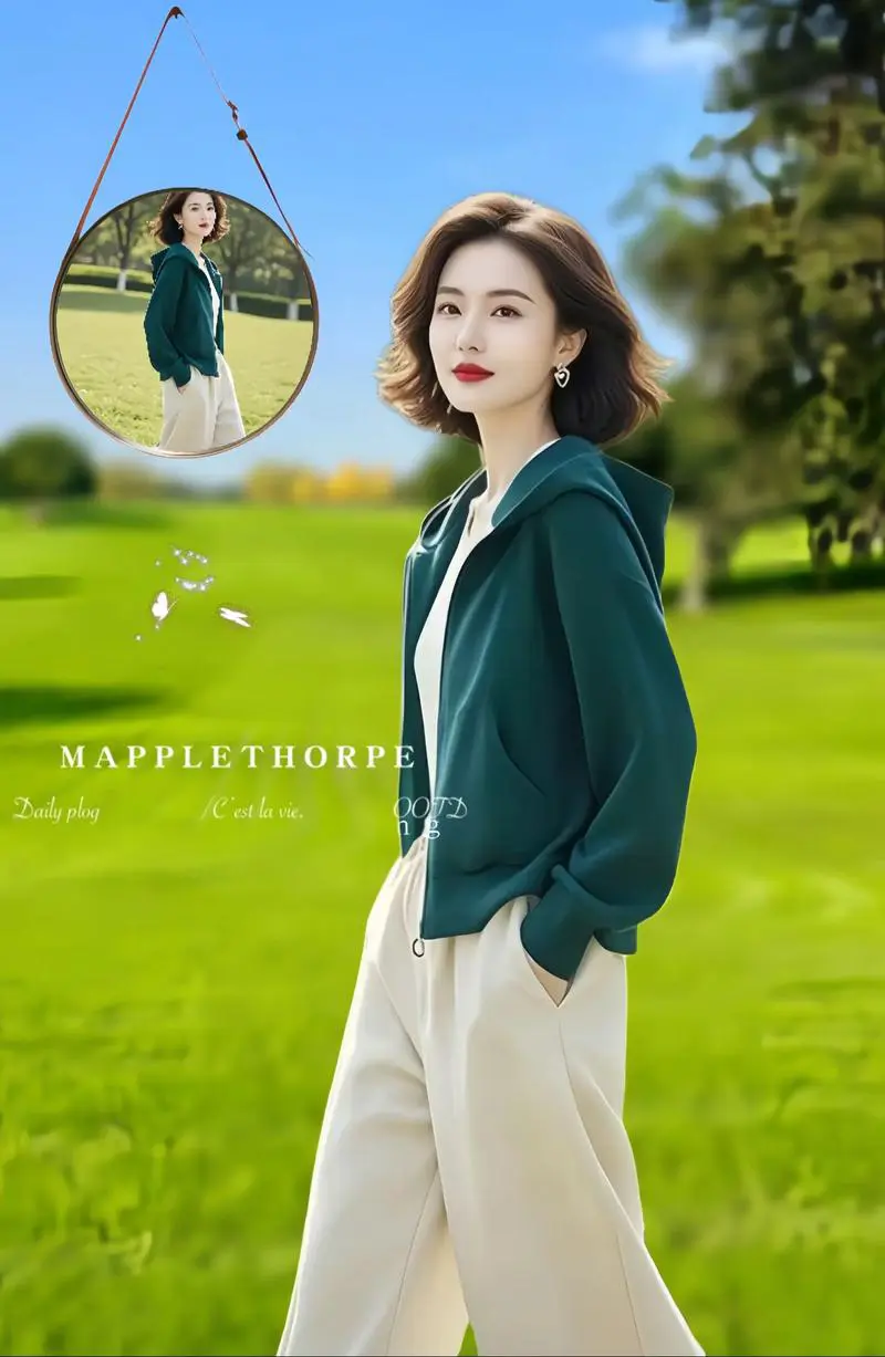 短款外套绿色怎么搭配图片欣赏