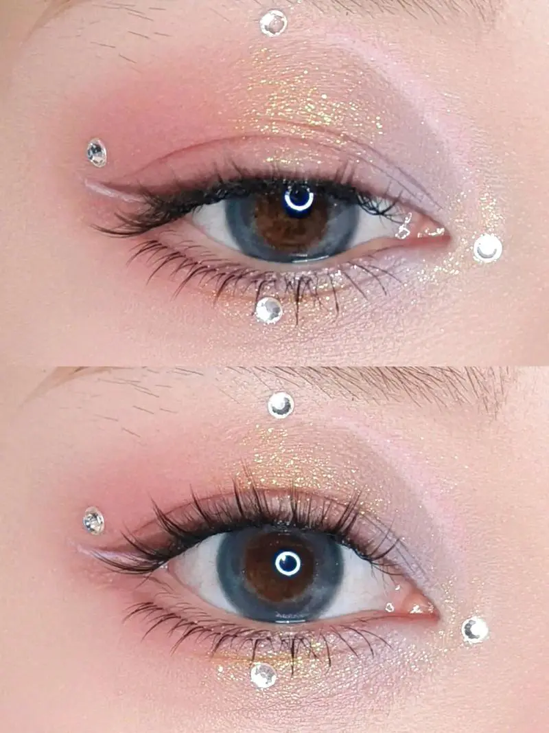 蓝色粉色眼影怎么搭配