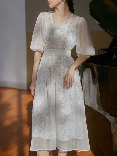 长纱连衣裙怎么搭配图片