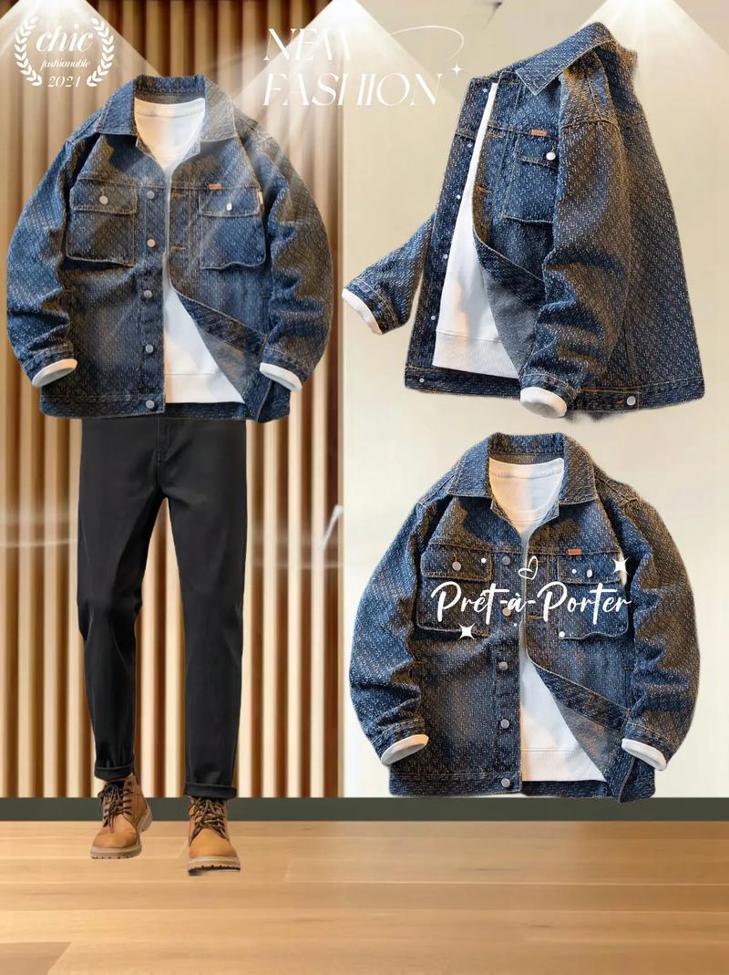 韩版男牛仔风衣怎么搭配图片大全