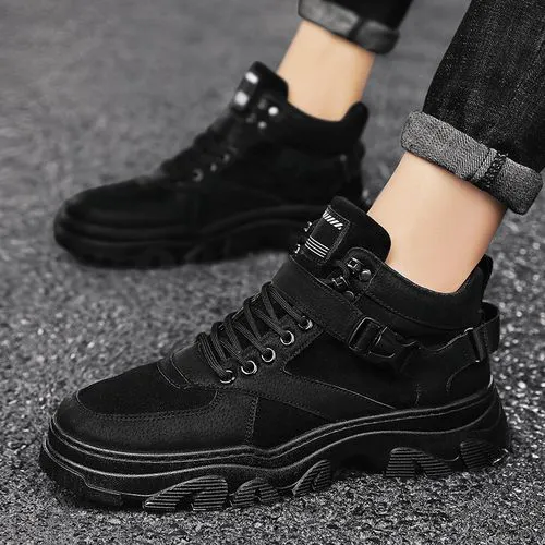 高帮黑色运动鞋怎么搭配衣服好看吗