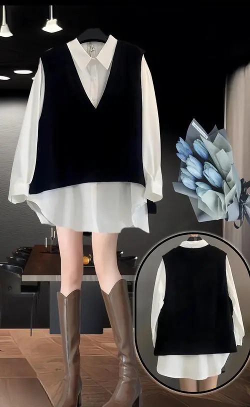 黑色背心怎么搭配好看吗