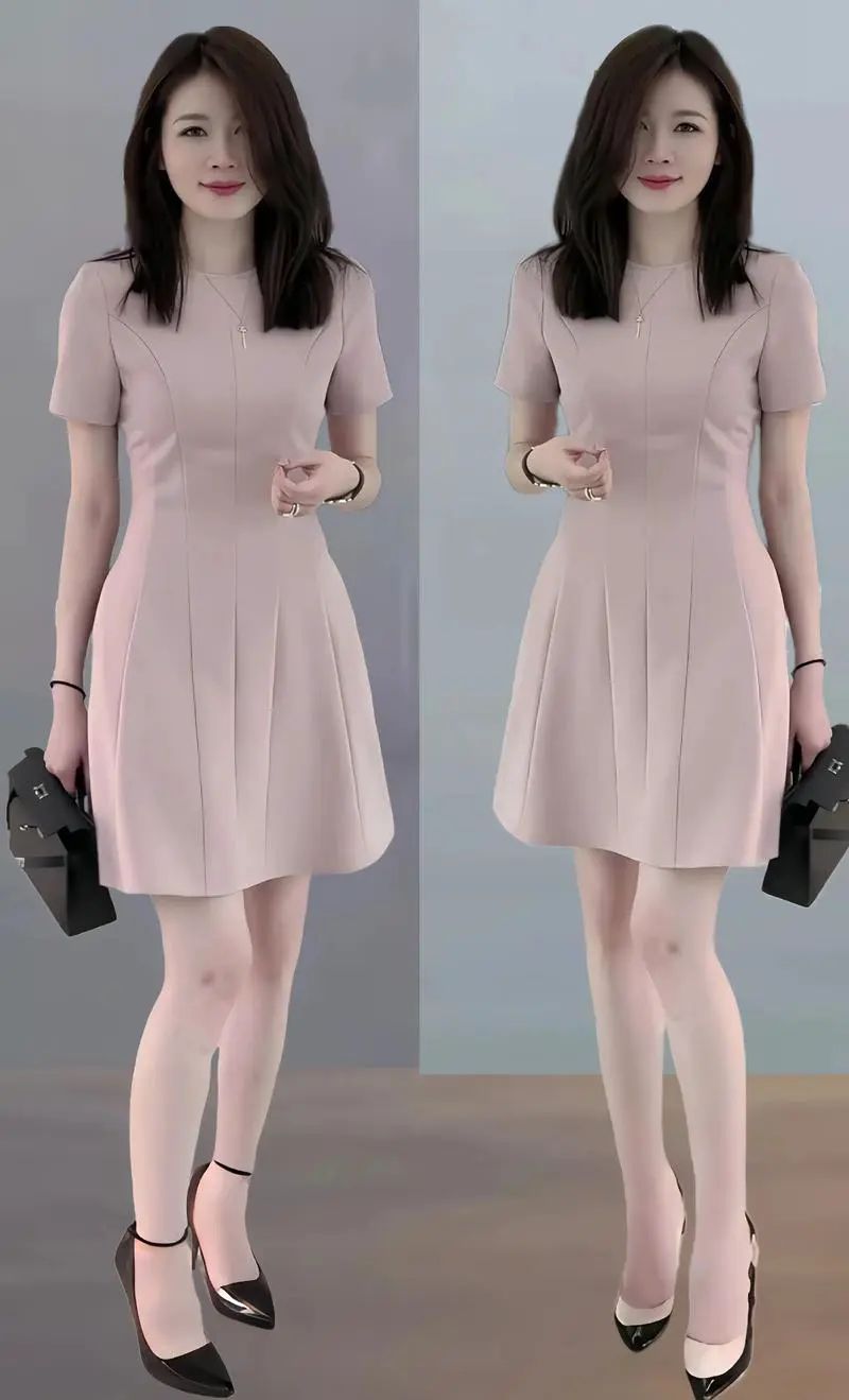 a字连衣裙裙怎么搭配上衣图片欣赏