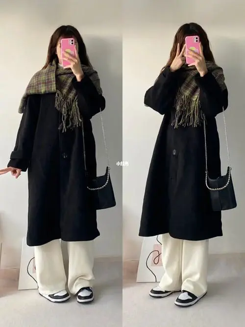 长版黑色衣服怎么搭配图片