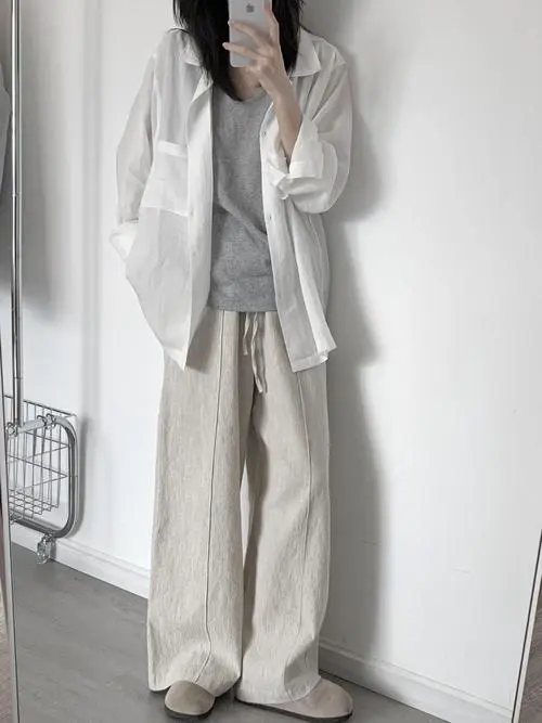 中长衬衫怎么搭配裤子