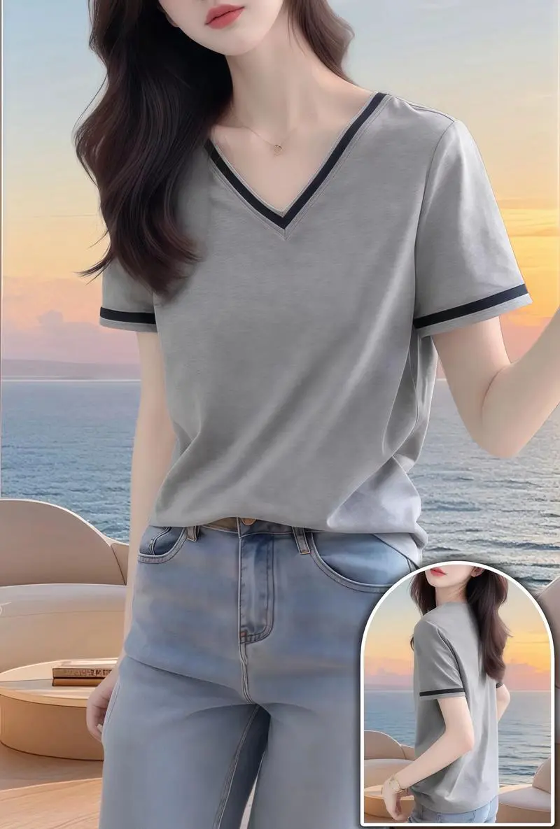 大版短袖怎么搭配图片