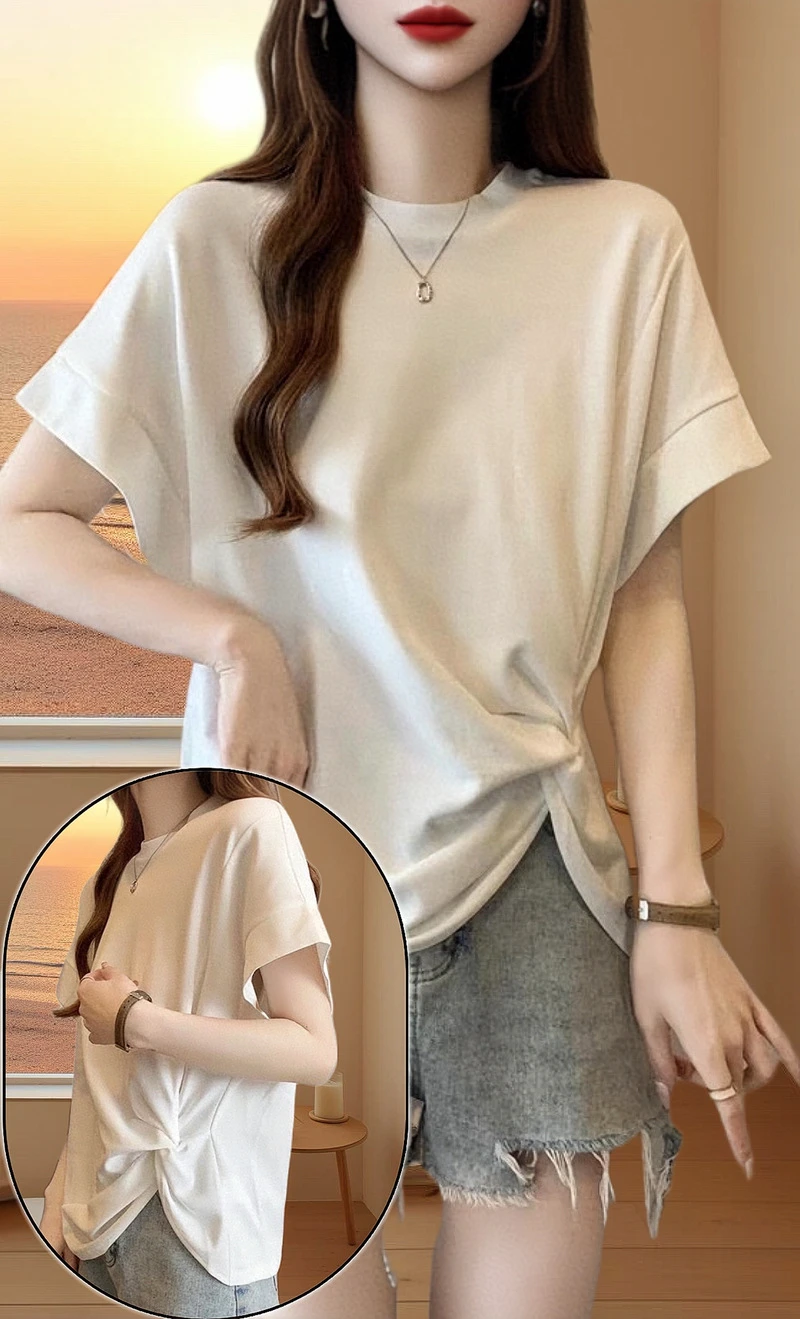大版短袖怎么搭配