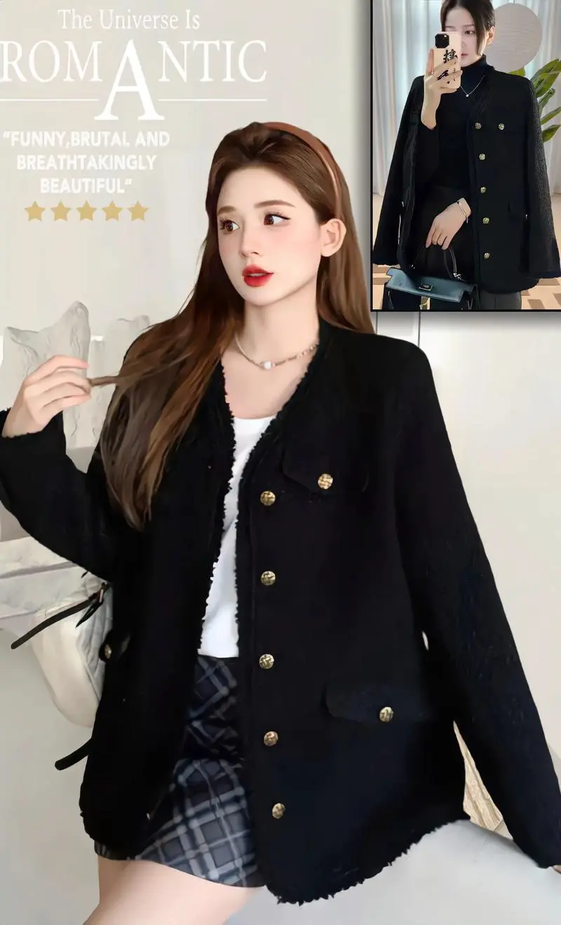 黑长开衫里面怎么搭配衣服