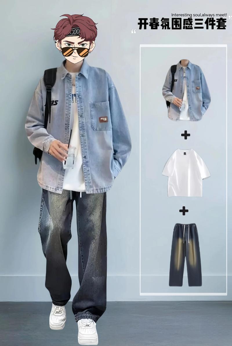 男生穿白外套里面穿什么衣服怎么搭配图片