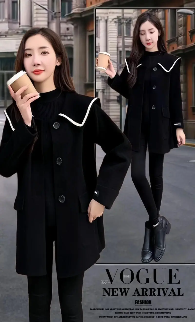 长版黑色衣服怎么搭配图片