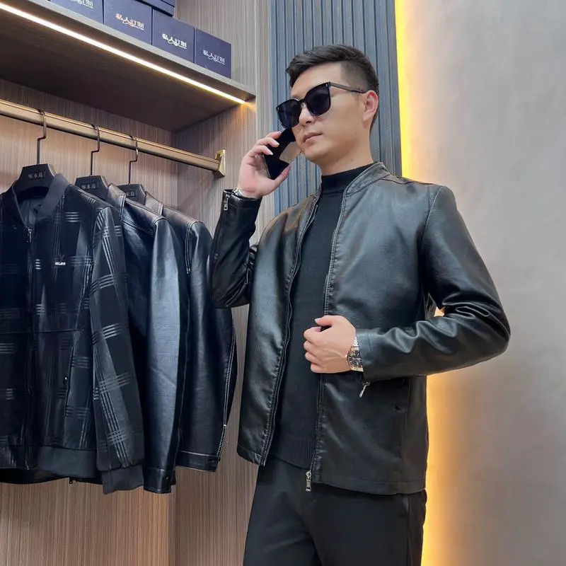 男士皮衣夹克外套怎么搭配什么裤子好看