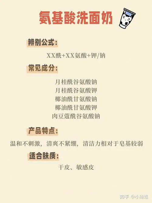 怎么区别洗面奶是不是氨基酸