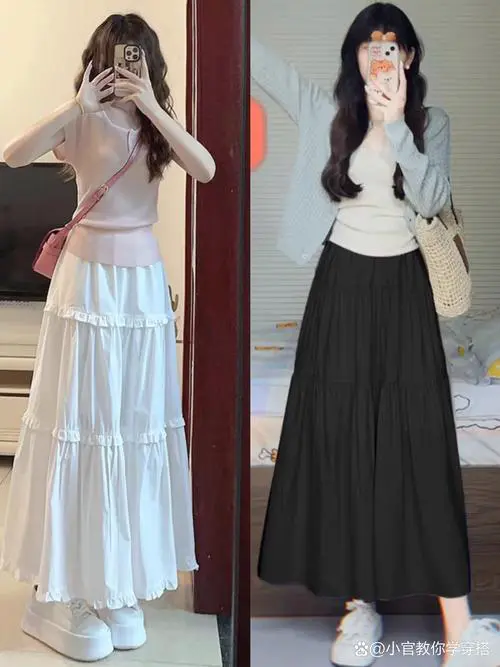 怎么给宽松的裙子搭配衣服图片