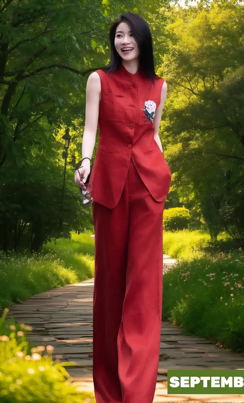 红色褂子怎么搭配衣服