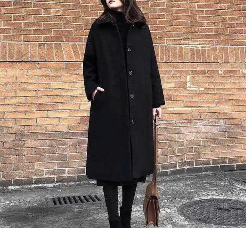 黑色外套 裤子怎么搭配鞋子图片欣赏