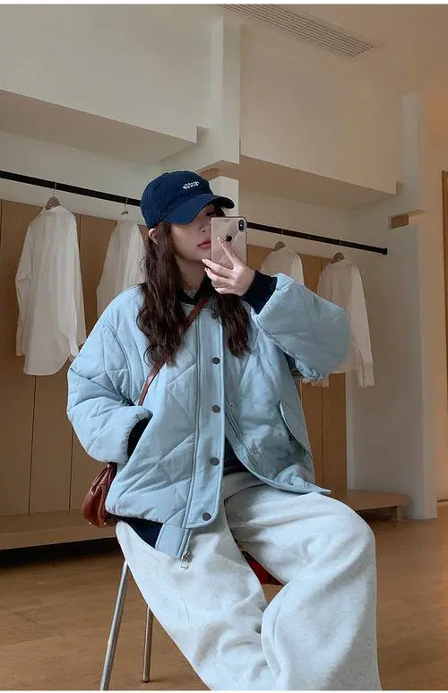 短棒球棉衣怎么搭配图片