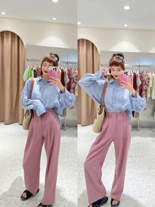 粉色和蓝色搭怎么搭配