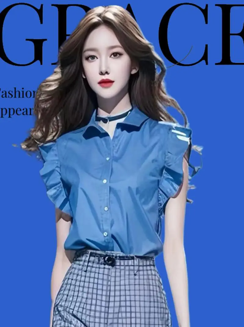 蓝色格子和蓝色衣服怎么搭配什么裤子好看