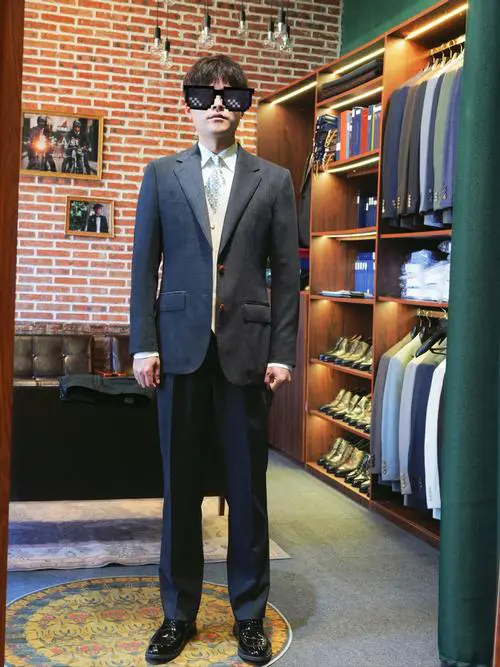 格纹西装怎么搭配图片大全