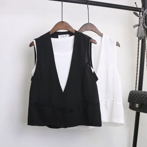 黑色雪纺背心怎么搭配什么外套