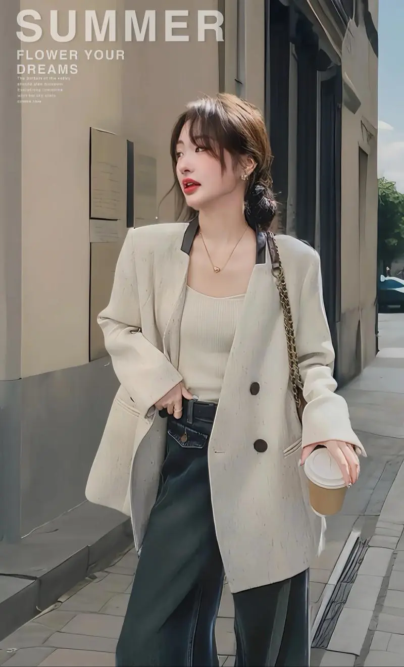 西装女生外套怎么搭配衣服好看图片