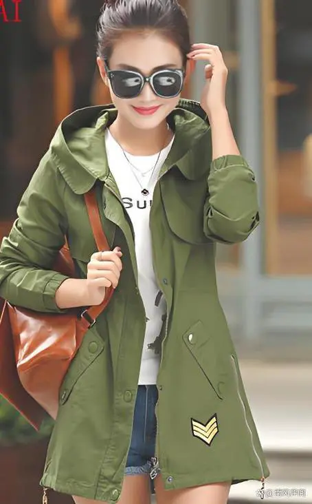 军绿色外套风衣怎么搭配