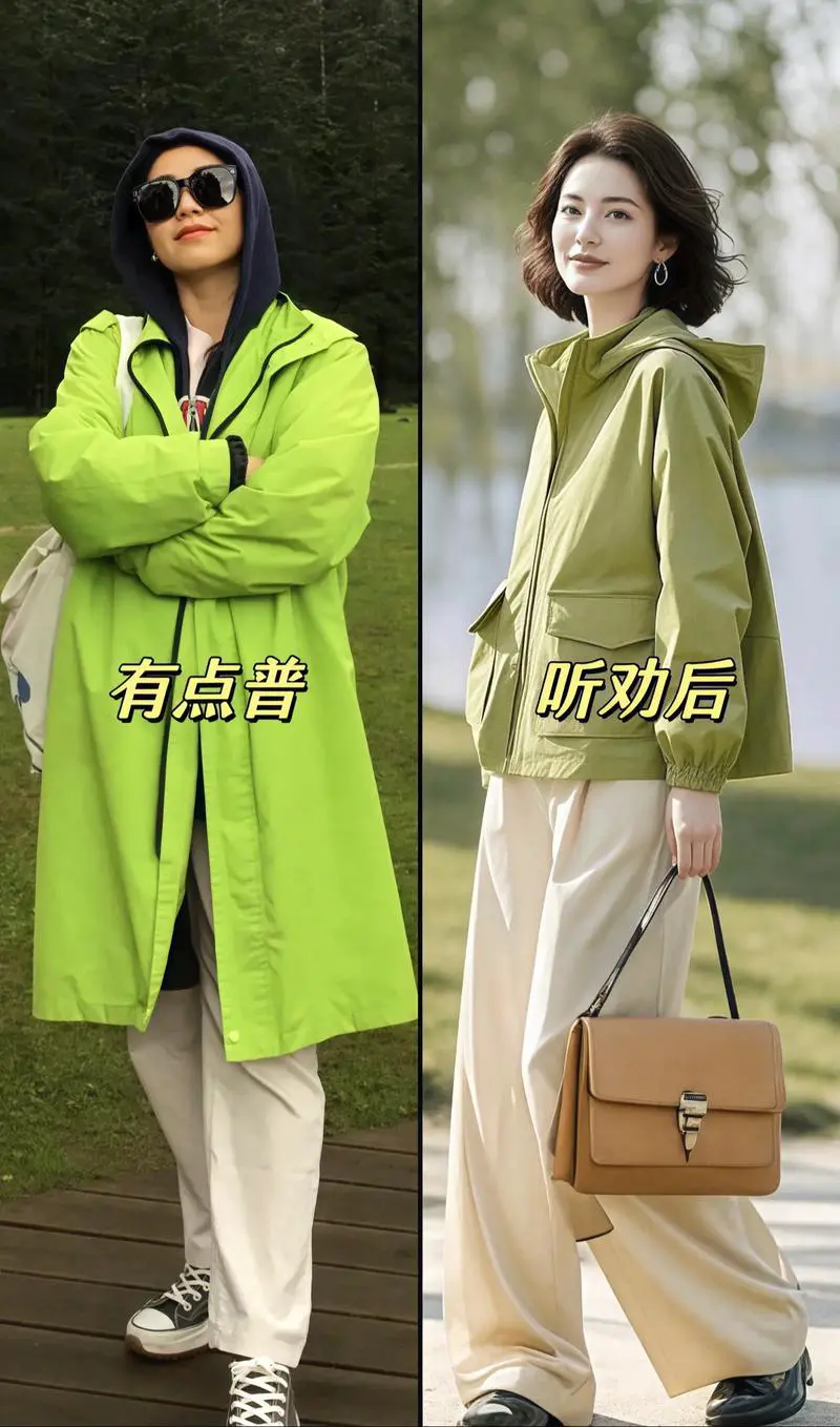 绿色韩版外套怎么搭配