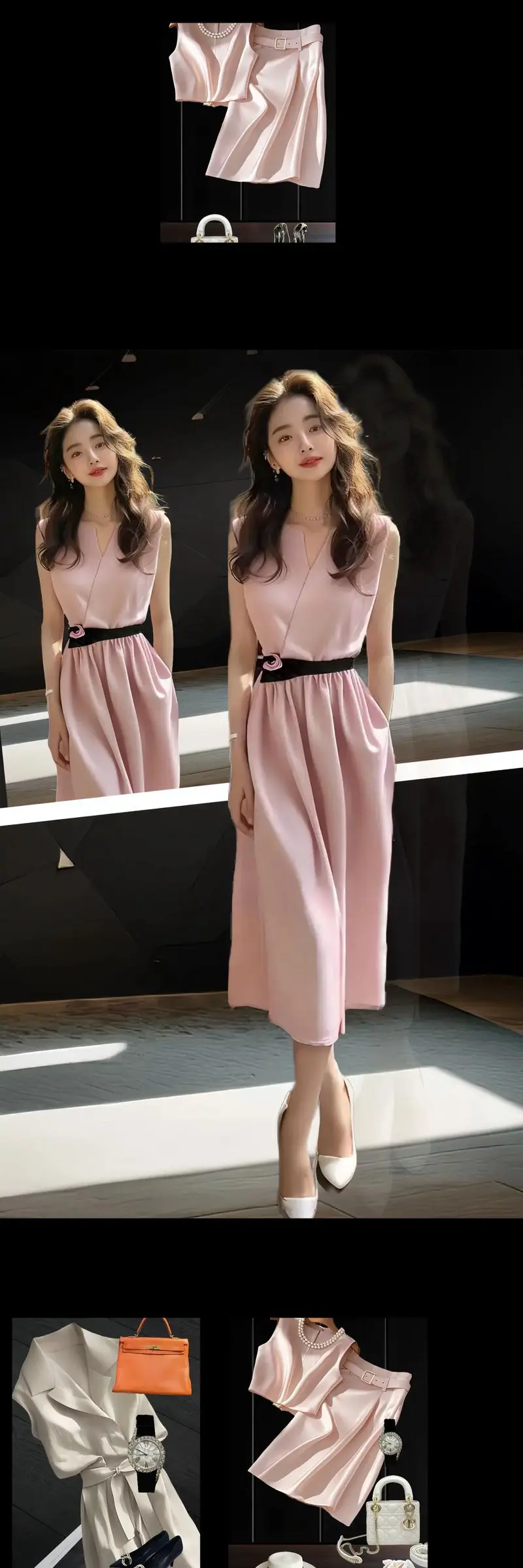 耦合色连衣裙怎么搭配