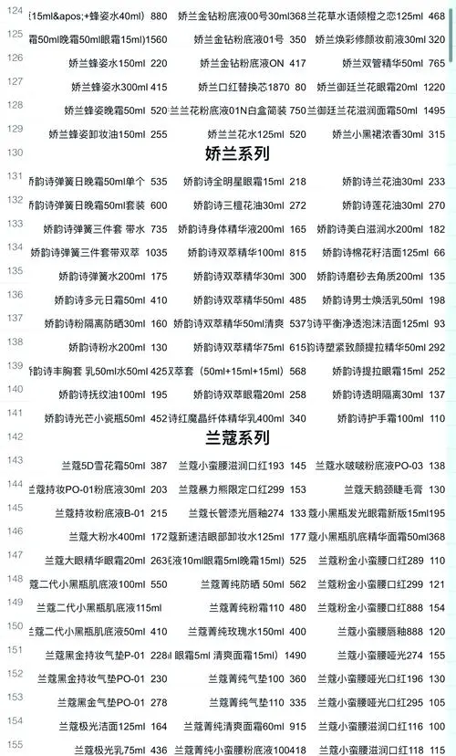 新生活彩妆最新价格图