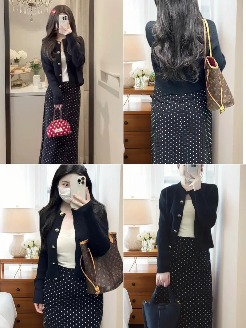 长袖黑上衣怎么搭配图片欣赏