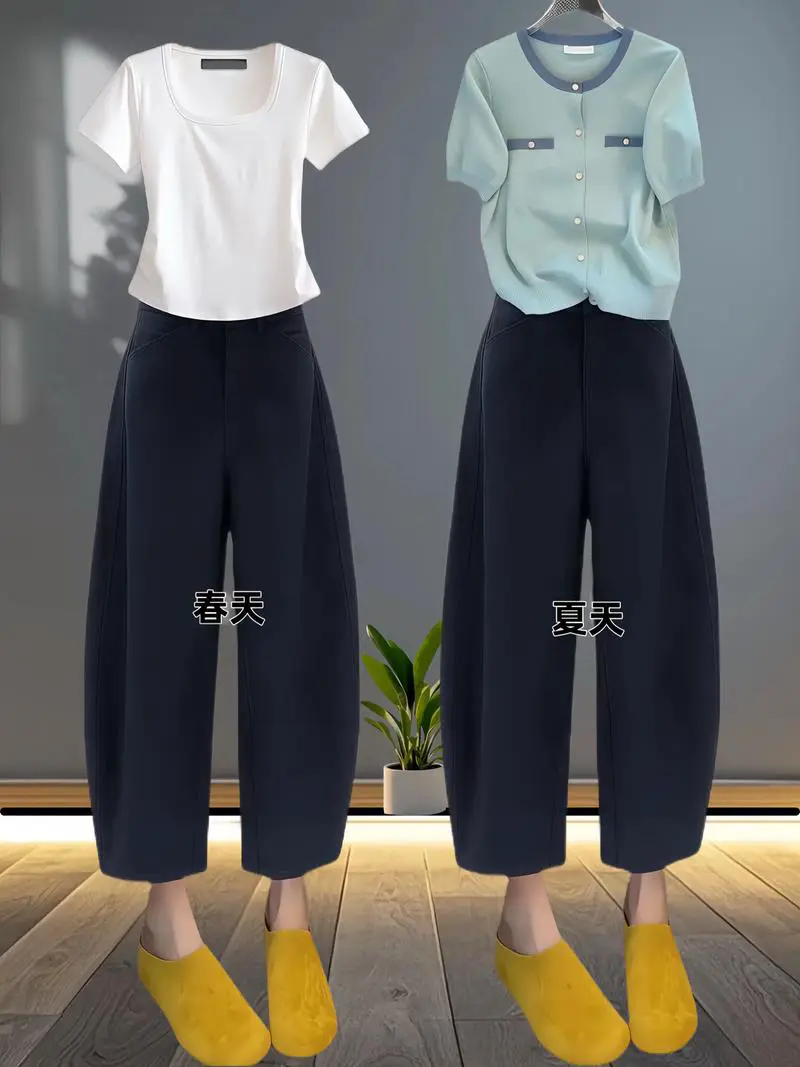 藏青色长裤怎么搭配图片