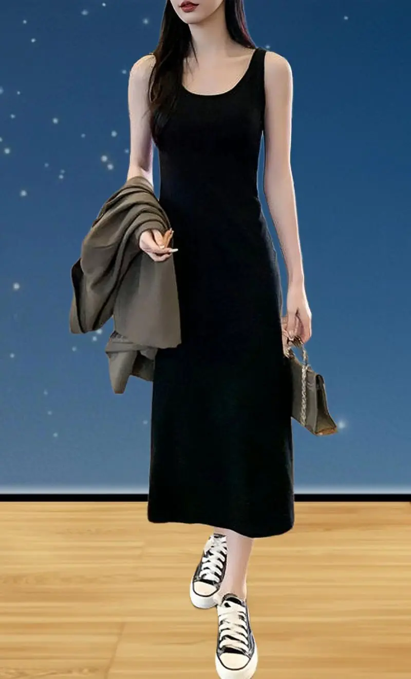 吊带背心裙大了怎么搭配图片