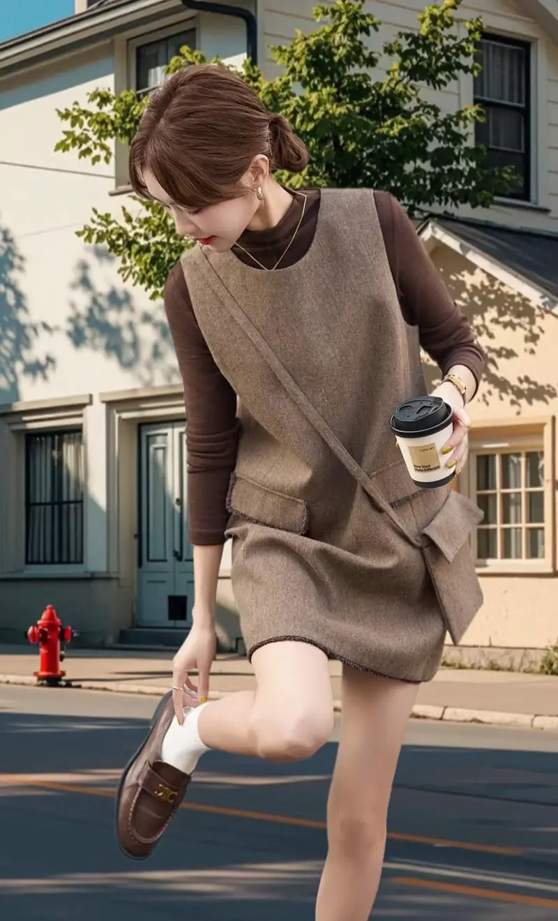 背心裙大了怎么搭配